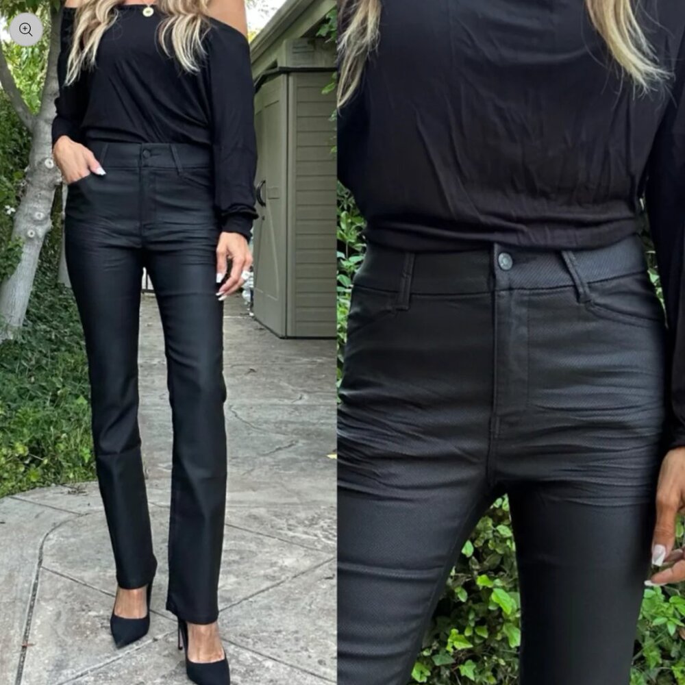 Bevy Flog Novel Black Checkered pants in Size 27
